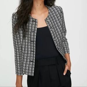 Aritzia Black & White Tweed Jacket